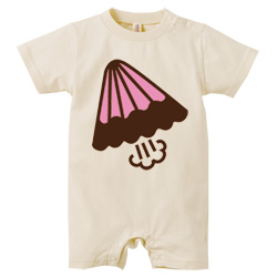 アポロケットロンパース（ナチュラル）