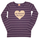 ノースイーツ、ノーライフボーダー長袖カットソー