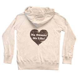 ノースイーツ、ノーライフジップアップパーカー