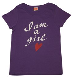 I am a girl ロゴカットソー（パープル）